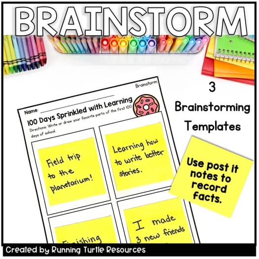 100th Day of School Writing Craft, 100th Day Sprinkle Donut Craft