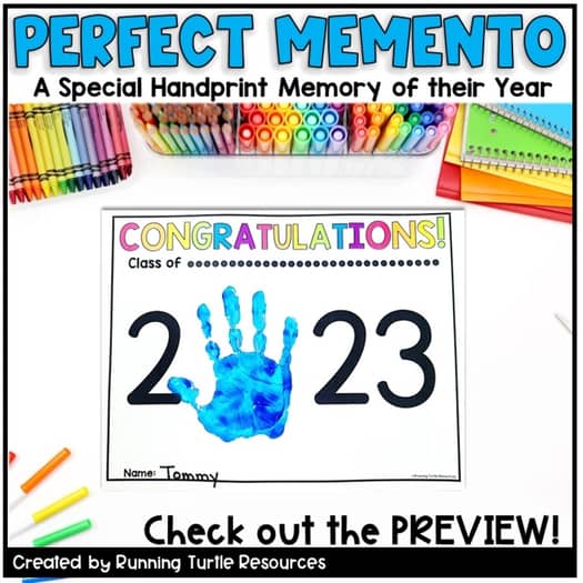 Graduation Handprint, Graduation Craft, Class of 2023 (Thru 2030)