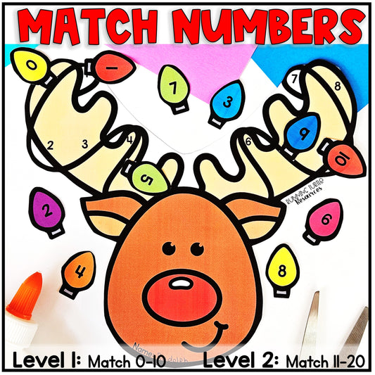 Christmas Reindeer Math Craft