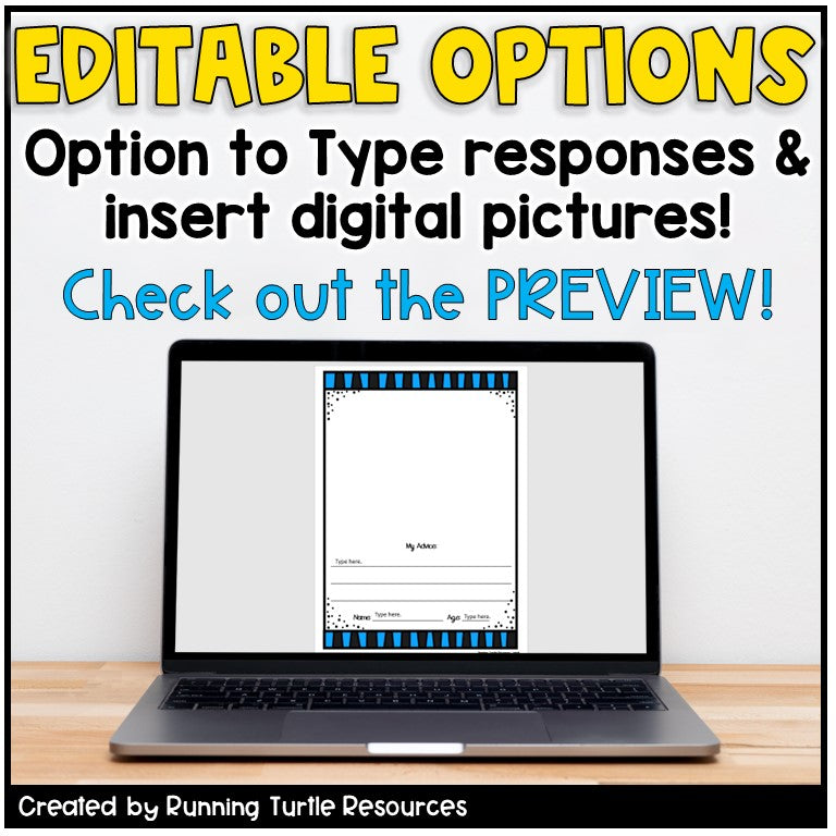 No Prep Student Teacher Memory Book Editable