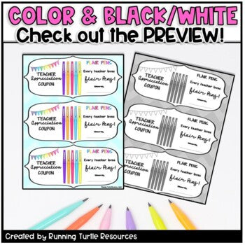 Teacher Appreciation Coupons