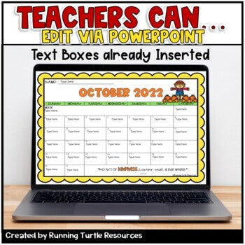 2022-2023 Editable School Calendars