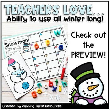 Snowman Beginning Sounds Literacy Center