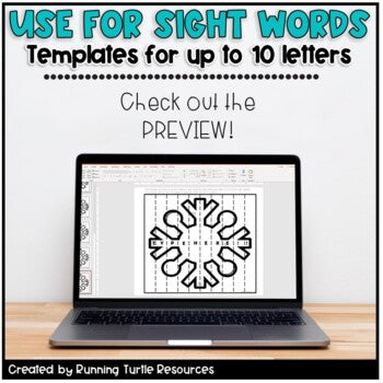 Winter Editable Snowflake Name Puzzle