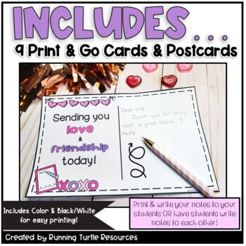 No Prep Valentine's Day Cards from Teacher