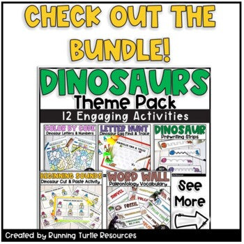 Free Dinosaur Ten Frames Counting Activity