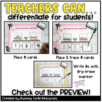 Spring Addition Mat Sums to 20