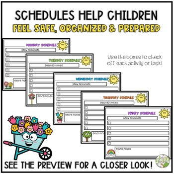 Spring Daily and Weekly Schedules l Editable Templates