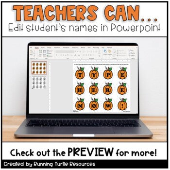 Pumpkin Craft EDITABLE Name Craft