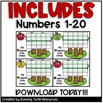 Fall Apple Ten Frames FREEBIE