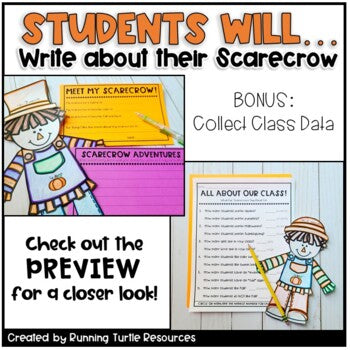 Build A Scarecrow Fall Glyph Craftivitiy l All About Me Craft