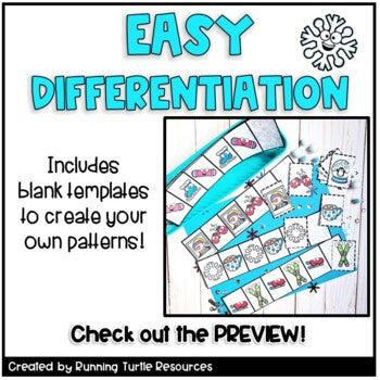 Winter Pattern Strips l Preschool and Kindergarten Math Center