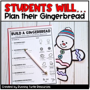 Build A Gingerbread Winter Glyph Craftivitiy l All About Me Craft