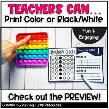 Pop It Letter Formation l Fidget Uppercase & Lowercase