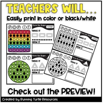 Pop It Shape Formation l Fidget Sensory Math Center
