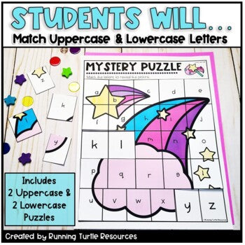 Alphabet Mystery Puzzles Letter Beginning Sounds Match, Fairytale Magic Theme