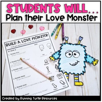 All About Me Love Monster Craft Valentines Day Writing