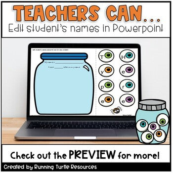 Halloween Name Craft Editable