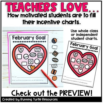 Classroom Management Valentines Day Incentive Charts