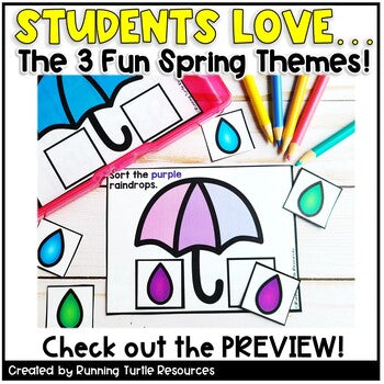 Spring Color Matching Task Cards