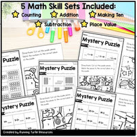 A variety of example of math mystery puzzles