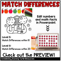Autumn Apple Farm Math Craft, Number Matching, Sums and Differences within 20