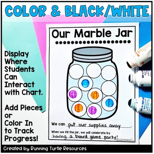 Positive Behavior Chart for a Whole Class Rewards System Freebie
