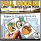 Fall Cookie Tray Activities Kindergarten Initial Sounds Letter Tracing