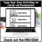 I'm done! Early Finisher Chart with Fast Finishers Activity Cards Editable