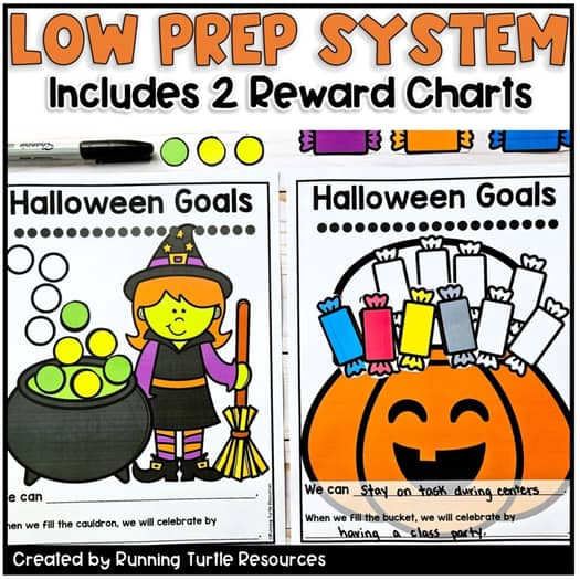 Halloween Whole Class Reward System, October Positive Behavior Chart