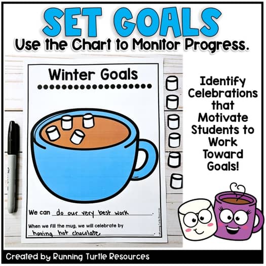 Winter Whole Class Reward System, January Positive Behavior Chart