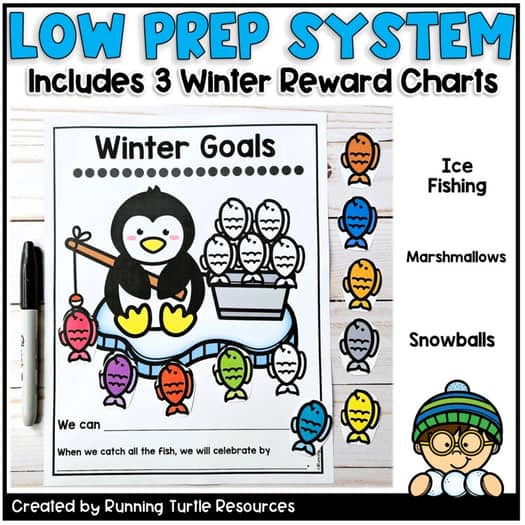 Winter Whole Class Reward System, January Positive Behavior Chart