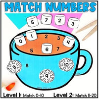Winter Math Craft, January Hot Chocolate Bulletin Board Craft
