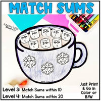 Winter Math Craft, January Hot Chocolate Bulletin Board Craft