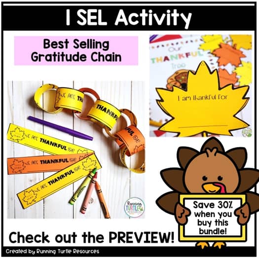 Kindergarten Thanksgiving Activities Bundle, Turkey Activities, November Crafts