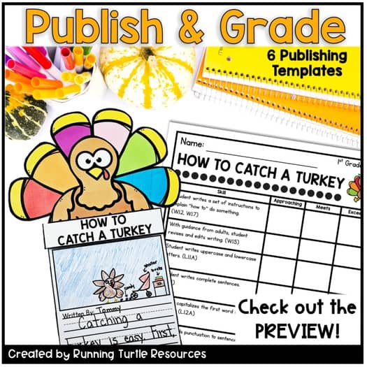 How to Catch a Turkey Writing Craft, Thanksgiving Creative Writing
