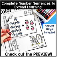 Winter Penguins Add the room, Kindergarten Addition