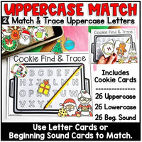 Christmas Cookie Beginning Letter Sounds, Kindergarten December Literacy Centers