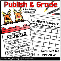 All About Reindeer Informational Writing Craft, December Bulletin Board Activity