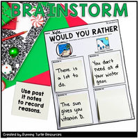 Holiday Opinion Writing Craft, December Would you Rather Writing Prompt