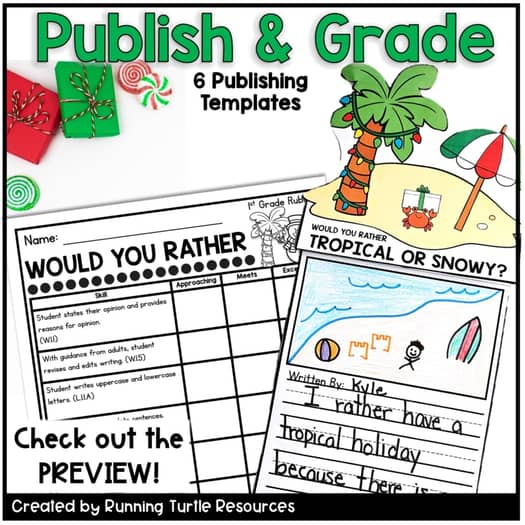 Holiday Opinion Writing Craft, December Would you Rather Writing Prompt