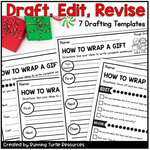 December Holiday How To Writing, How to Wrap a Present Christmas Writing Prompt