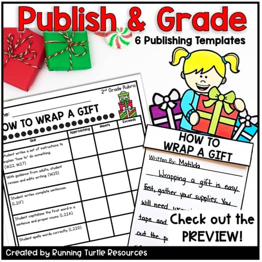 December Holiday How To Writing, How to Wrap a Present Christmas Writing Prompt