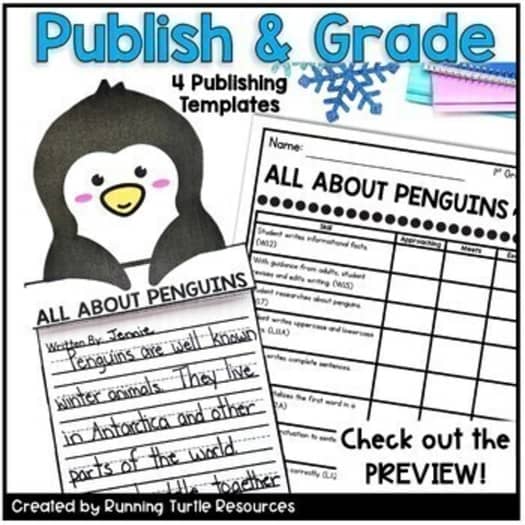 All About Penguins Informational Writing Craft, Winter Informative Writing