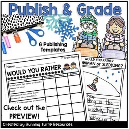 Winter Opinion Writing Craft, January Would you Rather Writing Prompt