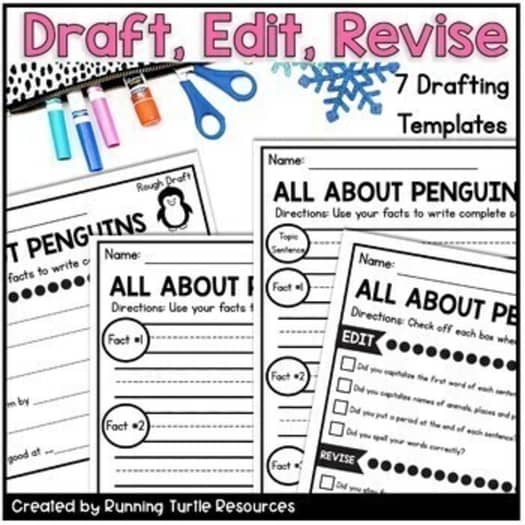 Year Long Writing Prompts, Monthly Writing Crafts Growing Bundle,