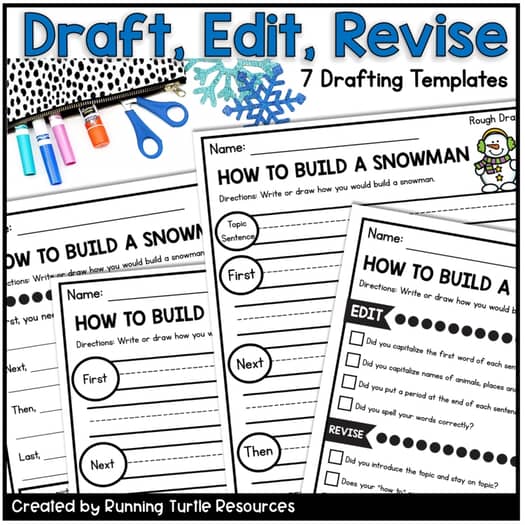 How to Build a Snowman Writing Craft, January Winter Procedural Writing