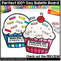100th Day of School Math Craft, Making Ten Cupcake Sprinkle Craft