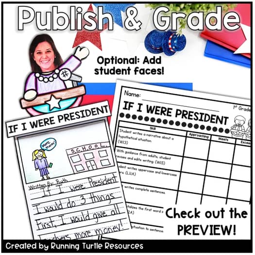 If I Were President Writing Craft, Presidents' Day Narrative Writing, February