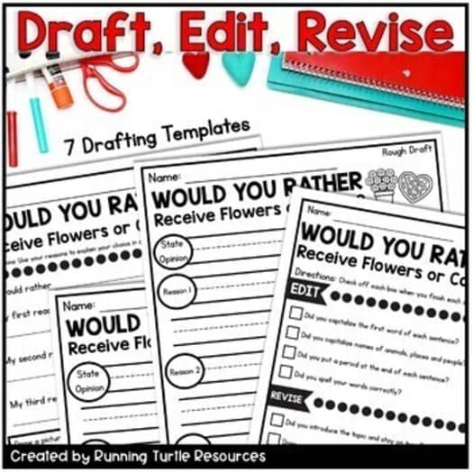 February Writing Crafts, Valentines Day Writing Prompts, Presidents Day Writing